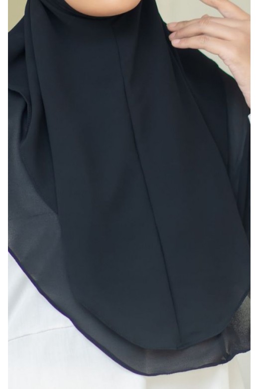 Bergo Khimar Azzura Black